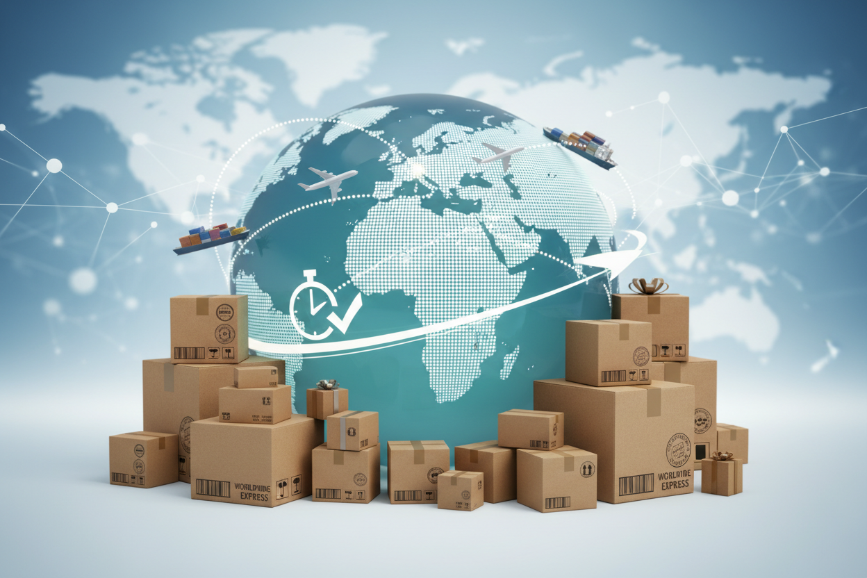 Create an image for worldwide shipping 